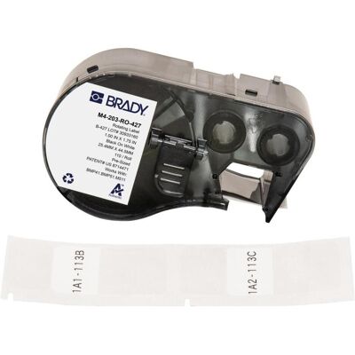 Brady, Rouleau d’étiquettes, M4-203-RO-427, vinyle auto-laminant, noir sur blanc/transparent, 25.40 x 17.78(44.45) (25.40 mm) - Publicité Brady, Rouleau d’étiquettes, M4-203-RO-427, vinyle auto-laminant, noir sur blanc/transparent, 25.40 x 17.78(44.45) (25.40 mm) - Publicité