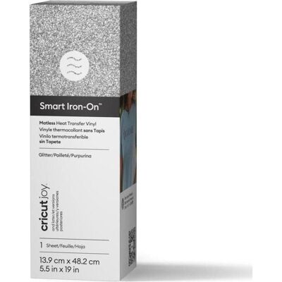 Cricut, Machine de découpe : accessoires, Joy Smart Iron-On 14x48cm (Glitter Silver) - Publicité Cricut, Machine de découpe : accessoires, Joy Smart Iron-On 14x48cm (Glitter Silver) - Publicité