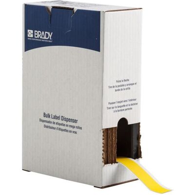 Brady, Rouleau d’étiquettes, BM7C-1000-854-YL, Étiquettes Toughwash, polyester, jaune, mat, 25.40 mm x 22.86 m, adhésif fort (31.75 mm) - Publicité Brady, Rouleau d’étiquettes, BM7C-1000-854-YL, Étiquettes Toughwash, polyester, jaune, mat, 25.40 mm x 22.86 m, adhésif fort (31.75 mm) - Publicité