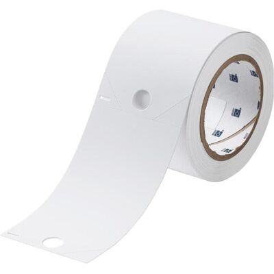 Brady, Rouleau d’étiquettes, J50-255-2551, Étiquettes en polyester, blanc, 146,05 x 82,55mm, non adhésives (100 pcs.) - Publicité Brady, Rouleau d’étiquettes, J50-255-2551, Étiquettes en polyester, blanc, 146,05 x 82,55mm, non adhésives (100 pcs.) - Publicité