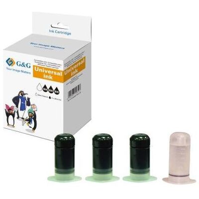 G&G, Cartouche d'impression, Universal Refillset 90 ml + 30 ml Düsenreiniger - Publicité G&G, Cartouche d'impression, Universal Refillset 90 ml + 30 ml Düsenreiniger - Publicité
