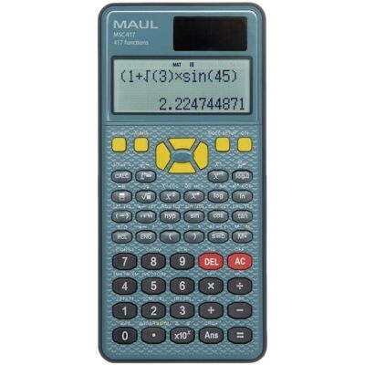 Maul, Calculatrice, MSC 417 Tischrechner Blau, Schwarz Display (Stellen): 10 solarbetrieben, b (Fonctionnement sur batterie) - Publicité Maul, Calculatrice, MSC 417 Tischrechner Blau, Schwarz Display (Stellen): 10 solarbetrieben, b (Fonctionnement sur batterie) - Publicité