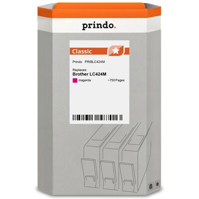 Prindo, Cartouche d'impression, compatible avec Brother LC424M (M) - Publicité Prindo, Cartouche d'impression, compatible avec Brother LC424M (M) - Publicité