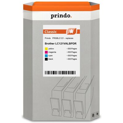 Prindo, Cartouche d'impression, compatible avec Brother LC-121 /// (C, M) - Publicité Prindo, Cartouche d'impression, compatible avec Brother LC-121 /// (C, M) - Publicité