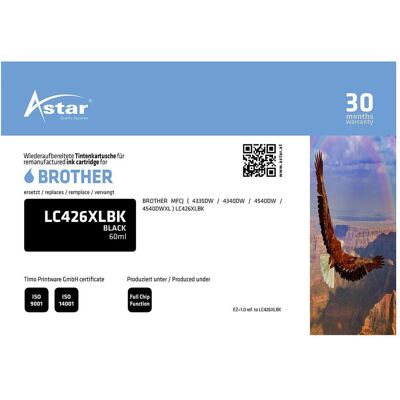 Astar, Cartouche d'impression, AS70826 BROTHER LC426XLBK MFCJ - Publicité Astar, Cartouche d'impression, AS70826 BROTHER LC426XLBK MFCJ - Publicité
