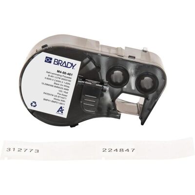 Brady, Rouleau d’étiquettes, M4-86-461, polyester, noir sur blanc/transparent, 15.24 x 25.40(66.68) mm, auto-laminant (66.68 mm) - Publicité Brady, Rouleau d’étiquettes, M4-86-461, polyester, noir sur blanc/transparent, 15.24 x 25.40(66.68) mm, auto-laminant (66.68 mm) - Publicité