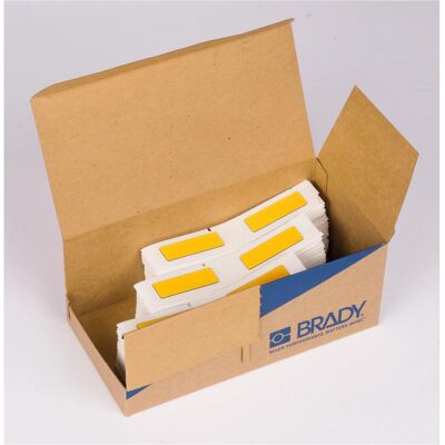 Brady, Rouleau d’étiquettes, M6-08-7593-YL, polyester expansé, jaune, brillant, 19.00 x 48.00 mm, permanent (300/Bo (26.97 mm) - Publicité Brady, Rouleau d’étiquettes, M6-08-7593-YL, polyester expansé, jaune, brillant, 19.00 x 48.00 mm, permanent (300/Bo (26.97 mm) - Publicité