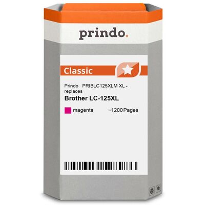 Prindo, Cartouche d'impression, compatible avec Brother LC125XLM (M) - Publicité Prindo, Cartouche d'impression, compatible avec Brother LC125XLM (M) - Publicité