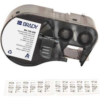 Brady, Rouleau d’étiquettes, M4-128-498, tissu vinyle repositionnable, noir sur blanc, 25.40 x 48.26 mm, diamètre de câble max. Publicité Brady, Rouleau d’étiquettes, M4-128-498, tissu vinyle repositionnable, noir sur blanc, 25.40 x 48.26 mm, diamètre de câble max. Publicité