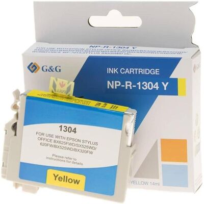 G&G, Cartouche d'impression, kompatibel Ink mit C13T13044012, NP-R-1304Y, yellow, 765S (Y) - Publicité G&G, Cartouche d'impression, kompatibel Ink mit C13T13044012, NP-R-1304Y, yellow, 765S (Y) - Publicité