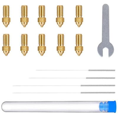 Elegoo Neptune 4 / 4 Pro Messing-Düsensatz (0,2 mm x 2, 0,4 mm x 4, 0,6 mm x 2, 0,8 mm x 2) (Tube de grenaillage), Imprimante 3D : accessoires - Publicité Elegoo Neptune 4 / 4 Pro Messing-Düsensatz (0,2 mm x 2, 0,4 mm x 4, 0,6 mm x 2, 0,8 mm x 2) (Tube de grenaillage), Imprimante 3D : accessoires - Publicité