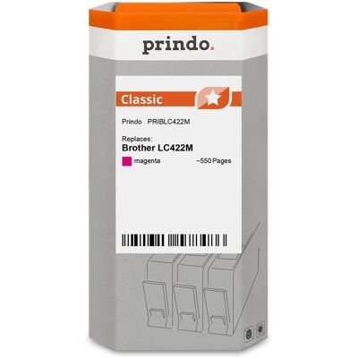 Prindo, Cartouche d'impression, compatible avec Brother LC422M (M) - Publicité Prindo, Cartouche d'impression, compatible avec Brother LC422M (M) - Publicité
