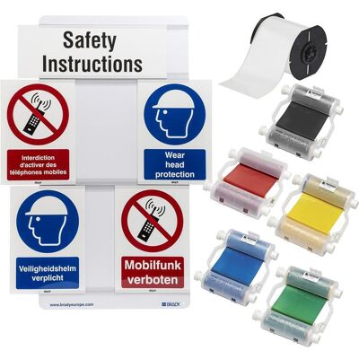 Brady, Rouleau d’étiquettes, B30-RIGID SIGN-KIT, Kit pour panneaux et enseignes solides pour imprimante BBP3x - VERSION 2 (1 kit) - Publicité Brady, Rouleau d’étiquettes, B30-RIGID SIGN-KIT, Kit pour panneaux et enseignes solides pour imprimante BBP3x - VERSION 2 (1 kit) - Publicité
