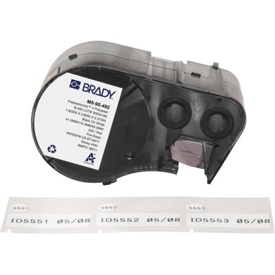 Brady, Rouleau d’étiquettes, M5-95-492, FreezerBondz II(TM), polyester, noir sur blanc, 15.24 x 41.28 mm, avec étiquette de - Publicité Brady, Rouleau d’étiquettes, M5-95-492, FreezerBondz II(TM), polyester, noir sur blanc, 15.24 x 41.28 mm, avec étiquette de - Publicité