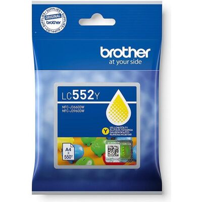 Brother Cartouche d'impression, Original Ink LC552Y, yellow, 550S - Publicité Brother Cartouche d'impression, Original Ink LC552Y, yellow, 550S - Publicité