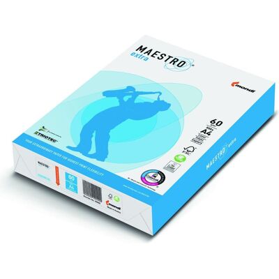 Mondi, Papier, Papier photocopie Maestro Extra A4 60 g, 500 feuilles (A4, 500 feuilles, 60 g/m²) - Publicité Mondi, Papier, Papier photocopie Maestro Extra A4 60 g, 500 feuilles (A4, 500 feuilles, 60 g/m²) - Publicité