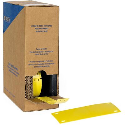 Brady, Rouleau d’étiquettes, BM-25x75-348-YL, Étiquette de câble pour le transport, polyoléfine, jaune, mat, 25.00 x 75.00 mm (39.67 mm) - Publicité Brady, Rouleau d’étiquettes, BM-25x75-348-YL, Étiquette de câble pour le transport, polyoléfine, jaune, mat, 25.00 x 75.00 mm (39.67 mm) - Publicité