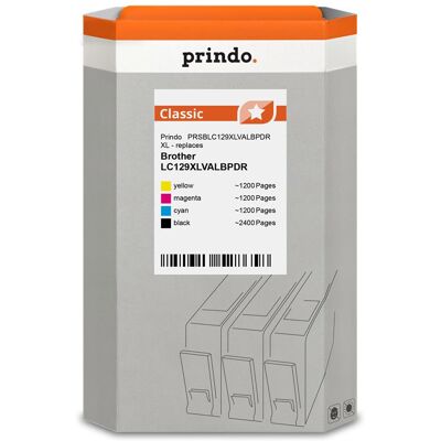 Prindo, Cartouche d'impression, compatible avec Brother LC-129XL+LC-125XL /// (C, CF, M, Y) - Publicité Prindo, Cartouche d'impression, compatible avec Brother LC-129XL+LC-125XL /// (C, CF, M, Y) - Publicité