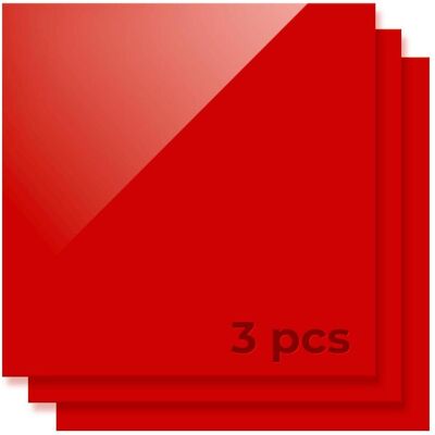 XTool Feuilles acryliques rouges de 3 mm (3-Pack) (Plat), Imprimante 3D : accessoires - Publicité XTool Feuilles acryliques rouges de 3 mm (3-Pack) (Plat), Imprimante 3D : accessoires - Publicité