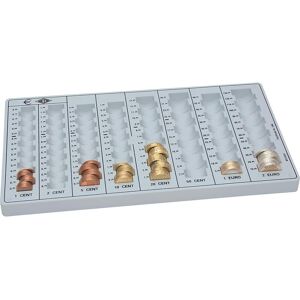 Wedo, Compteur de monnaie, Tableau de comptage compact, capacité en monnaie : 246,40 EUR (Compteuse de pièces) - Publicité Wedo, Compteur de monnaie, Tableau de comptage compact, capacité en monnaie : 246,40 EUR (Compteuse de pièces) - Publicité