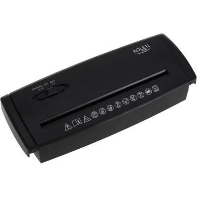 Adler, Destructeur de documents, Office supplies Paper Shredder AD 1040 Black (Coupe de particules) - Publicité Adler, Destructeur de documents, Office supplies Paper Shredder AD 1040 Black (Coupe de particules) - Publicité