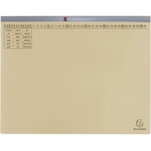 Exacompta, Porte-documents, 25 dossiers suspendus Exaflex carton chamois 1 x agrafage officiel (A4, 25x) - Publicité Exacompta, Porte-documents, 25 dossiers suspendus Exaflex carton chamois 1 x agrafage officiel (A4, 25x) - Publicité