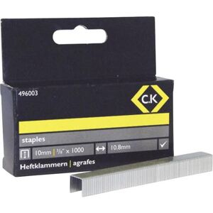 C.K Magma, Clou + agrafe pour agrafeuse, Agrafes 1000 pcs. 496003 - Publicité C.K Magma, Clou + agrafe pour agrafeuse, Agrafes 1000 pcs. 496003 - Publicité