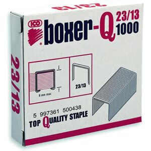Staples, Attaches, Agrafes ICO Boxer, 23/13, galvanisées, 1000 pcks (1000x) - Publicité Staples, Attaches, Agrafes ICO Boxer, 23/13, galvanisées, 1000 pcks (1000x) - Publicité