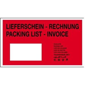 Raja, Pochette pour documents, Pochettes pour documents 65 X 115 mm 60 microns Adhésif Rouge (1000 pcs) - Publicité Raja, Pochette pour documents, Pochettes pour documents 65 X 115 mm 60 microns Adhésif Rouge (1000 pcs) - Publicité