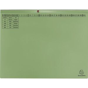 Exacompta, Porte-documents, 25 dossiers suspendus Exaflex carton vert 2 x agrafage commercial (A4, 25x) - Publicité Exacompta, Porte-documents, 25 dossiers suspendus Exaflex carton vert 2 x agrafage commercial (A4, 25x) - Publicité