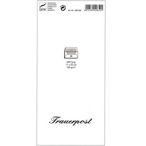 Venceremos, Enveloppes, Enveloppe deuil DL 20 pièces (20x) - Publicité Venceremos, Enveloppes, Enveloppe deuil DL 20 pièces (20x) - Publicité