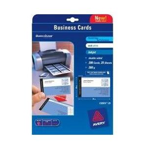Avery Dennison, Porte-cartes, Cartes de visite Quick&Clean, 260 g/m2, blanc mat (85 x 54 mm) - Publicité Avery Dennison, Porte-cartes, Cartes de visite Quick&Clean, 260 g/m2, blanc mat (85 x 54 mm) - Publicité