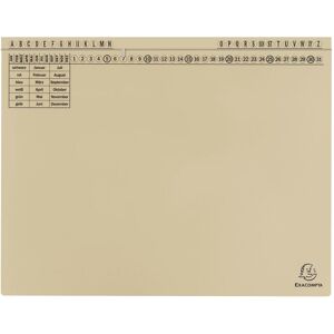 Exacompta, Porte-documents, 25 dossiers suspendus Exaflex carton chamois 1 x agrafage officiel / commercial (A4, 25x) - Publicité Exacompta, Porte-documents, 25 dossiers suspendus Exaflex carton chamois 1 x agrafage officiel / commercial (A4, 25x) - Publicité