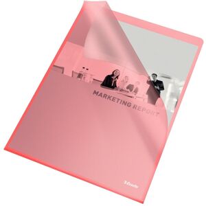 Leitz, Porte-documents, Pochettes de visualisation Esselte Standard, DIN A4, PP, rouge, ouverture de 0,12 mm sur le dessus (A4, 100x) - Publicité Leitz, Porte-documents, Pochettes de visualisation Esselte Standard, DIN A4, PP, rouge, ouverture de 0,12 mm sur le dessus (A4, 100x) - Publicité