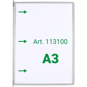 Tarifold, Panneau d'information, 20 plaques pochettes A3 grises, ouverture sur le côté - Publicité Tarifold, Panneau d'information, 20 plaques pochettes A3 grises, ouverture sur le côté - Publicité