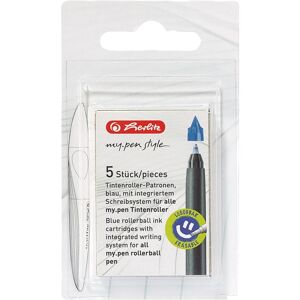 Herlitz, Cartouche de rechange + encrier, Cartouches de roller my.pen, bleu royal (Bleu, 1 mm, 5 pcs) - Publicité Herlitz, Cartouche de rechange + encrier, Cartouches de roller my.pen, bleu royal (Bleu, 1 mm, 5 pcs) - Publicité