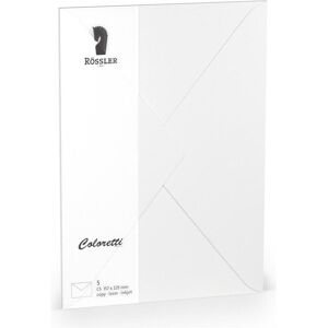Rössler, Enveloppes, 220711509 - Coloretti Enveloppes, 80 g/m², DIN C5, blanc, 5 pièces (C5, 5x) - Publicité Rössler, Enveloppes, 220711509 - Coloretti Enveloppes, 80 g/m², DIN C5, blanc, 5 pièces (C5, 5x) - Publicité