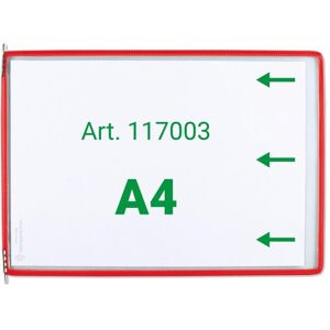 Tarifold, Panneau d'information, 20 plaques pochettes avec 5 onglets DIN A4 paysage rouge, ouverture latérale - Publicité Tarifold, Panneau d'information, 20 plaques pochettes avec 5 onglets DIN A4 paysage rouge, ouverture latérale - Publicité