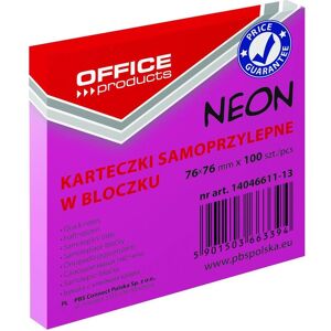 Office Products, Notes adhésives, Bloc autocollant, 76x76mm, 1x100 feuilles, néon, rose (10 x 76 mm) - Publicité Office Products, Notes adhésives, Bloc autocollant, 76x76mm, 1x100 feuilles, néon, rose (10 x 76 mm) - Publicité
