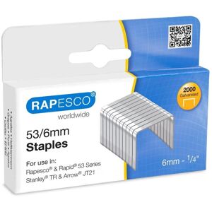 Rapesco Attaches, 0751 Agrafes galvanisées 53/6mm, 2.000 pièces (2000x) - Publicité Rapesco Attaches, 0751 Agrafes galvanisées 53/6mm, 2.000 pièces (2000x) - Publicité