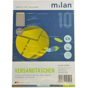 Milan, Pochette d'expédition + enveloppe à bulles, Enveloppes d'expédition C5, 90 g/m², marron, sans fenêtre (10 pcs) - Publicité Milan, Pochette d'expédition + enveloppe à bulles, Enveloppes d'expédition C5, 90 g/m², marron, sans fenêtre (10 pcs) - Publicité