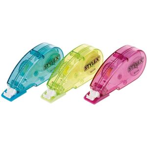 Stylex, Gomme + correcteur, Rouleau correcteur 3 pièces 5mm x 5m 31037 - Publicité Stylex, Gomme + correcteur, Rouleau correcteur 3 pièces 5mm x 5m 31037 - Publicité