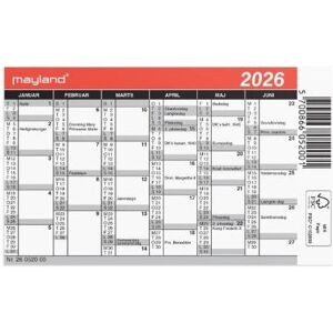 Mayland-Burde, Calendrier + agenda, Mini kalender 2026 - Publicité Mayland-Burde, Calendrier + agenda, Mini kalender 2026 - Publicité