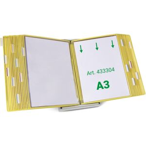 Tarifold, Panneau d'information, Système de plaques pochettes 433304 DIN A3 jaune avec 30 plaques pochettes - Publicité Tarifold, Panneau d'information, Système de plaques pochettes 433304 DIN A3 jaune avec 30 plaques pochettes - Publicité