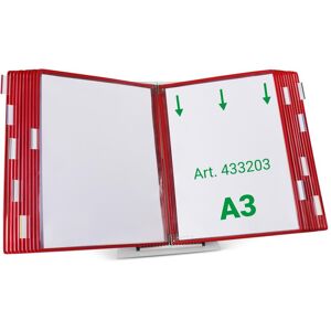 Système d'affichage Tarifold A3 rouge - 20 panneaux - Publicité Système d'affichage Tarifold A3 rouge - 20 panneaux - Publicité