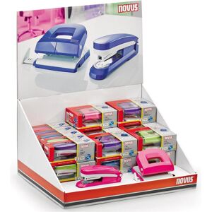 Novus, Perforatrice, présentoir de comptoir avec empileur E 25 et perforateur E 216 - Publicité Novus, Perforatrice, présentoir de comptoir avec empileur E 25 et perforateur E 216 - Publicité