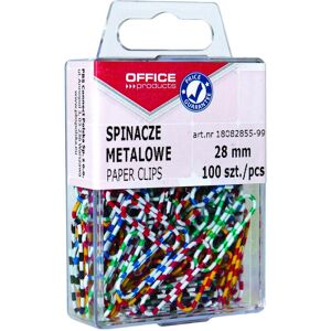 Office Products, Attaches, Trombones métalliques, zébrés, revêtus, 28 mm, dans un carton, 100 pièces, couleurs assorties (100x) - Publicité Office Products, Attaches, Trombones métalliques, zébrés, revêtus, 28 mm, dans un carton, 100 pièces, couleurs assorties (100x) - Publicité