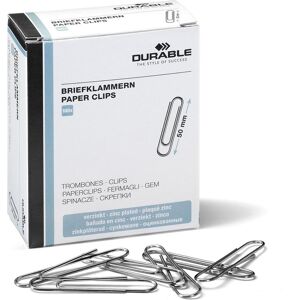 Durable, Attaches, Trombone forme ronde 50mm métal zinc 100 pcs/paquet (1x) - Publicité Durable, Attaches, Trombone forme ronde 50mm métal zinc 100 pcs/paquet (1x) - Publicité