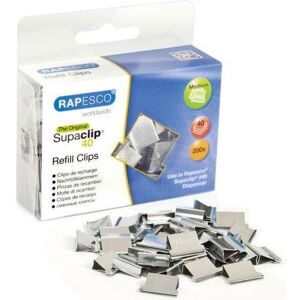 Rapesco Attaches, Clips CP20040S argent 200 pièces (200x) - Publicité Rapesco Attaches, Clips CP20040S argent 200 pièces (200x) - Publicité
