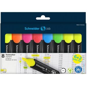 Schneider, Marqueur, Surligneur Job couleurs assorties, 6 pcs. (6x) - Publicité Schneider, Marqueur, Surligneur Job couleurs assorties, 6 pcs. (6x) - Publicité